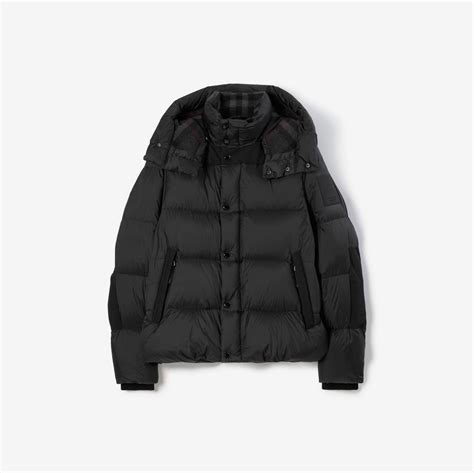 burberry goose down jacket|Detachable Sleeve Nylon Puffer Jacket in Black .